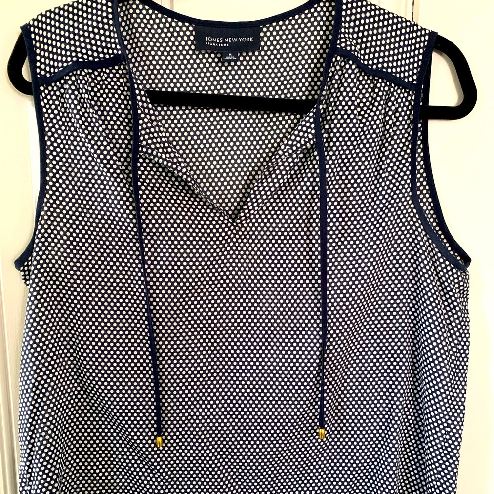 Navy Jones New York Sleeveless Blouse